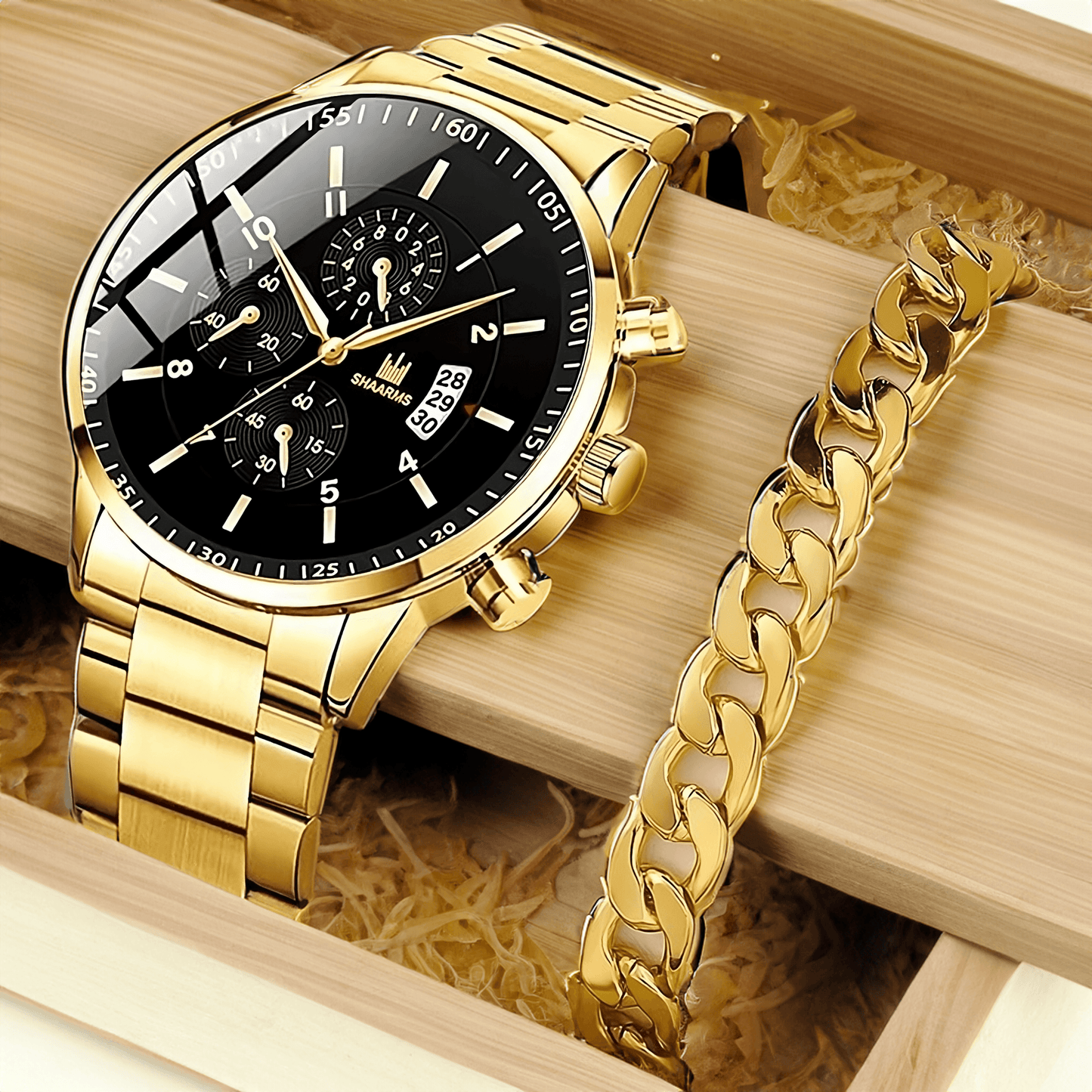 Timeless Stainless Steel Watch & Bracelet Set (Buy 2 Get 1 Free) - Montero Milan