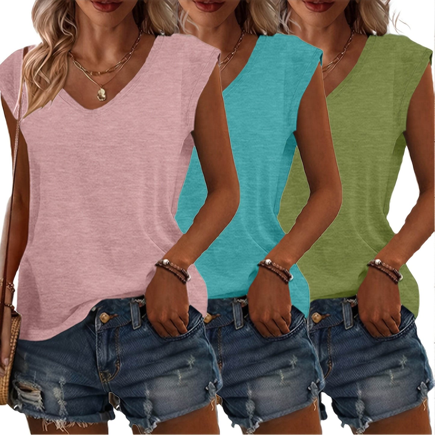 Classic V-Neck Tee (3-Pack Set) - Montero Milan