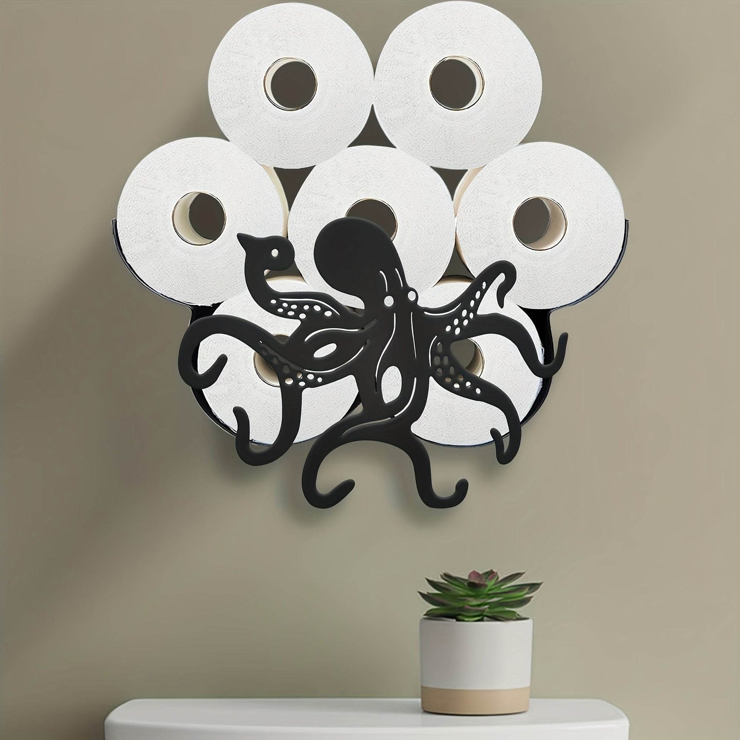 Whimsical Octopus Toilet Paper Holder Rack - Montero Milan