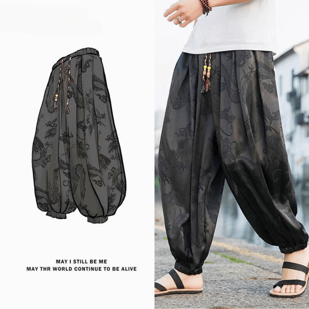 Samurai Style Wide-Leg Trousers - Montero Milan