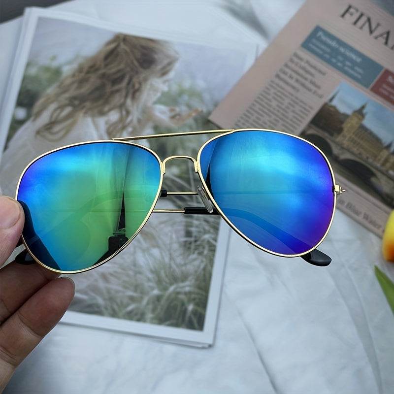 Unisex Retro Mirrored Aviator Sunglasses - Montero Milan