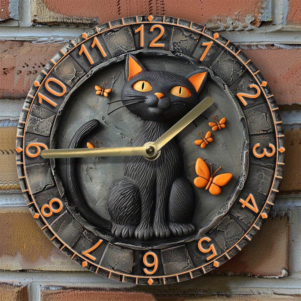 Black Cat Silent Wall Clock DIY Kit - Montero Milan