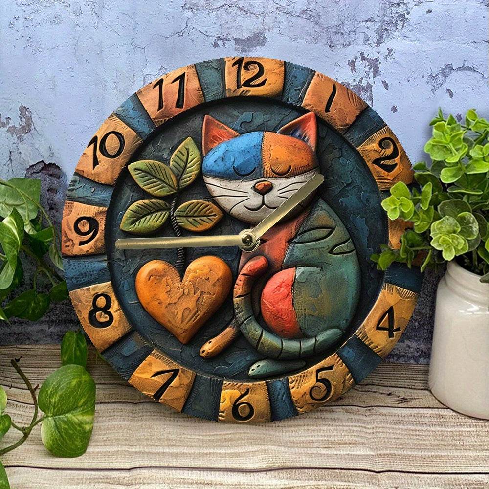 Napping Cat Silent Wall Clock - Montero Milan