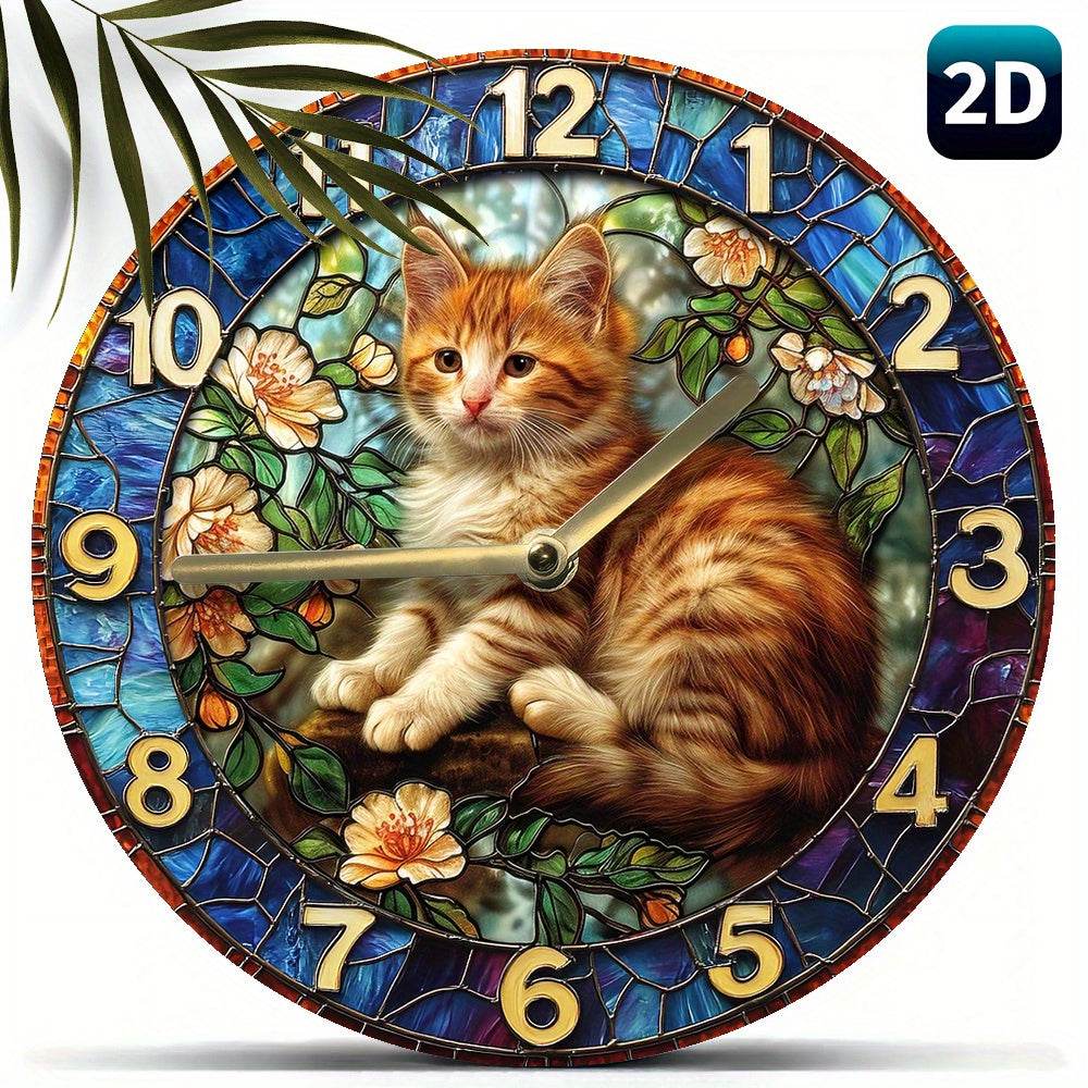 Silent Kitten Wall Clock Perfect Cat Lover Decor - Montero Milan