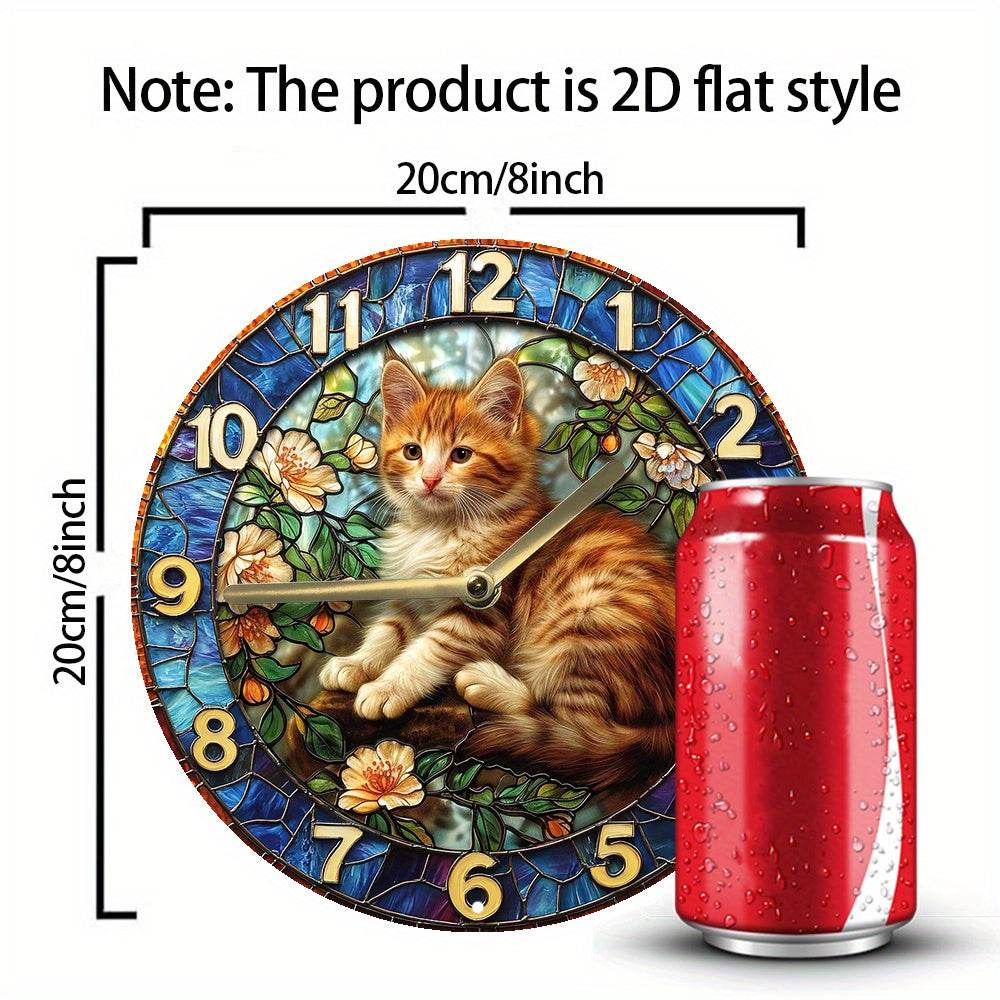 Silent Kitten Wall Clock Perfect Cat Lover Decor - Montero Milan