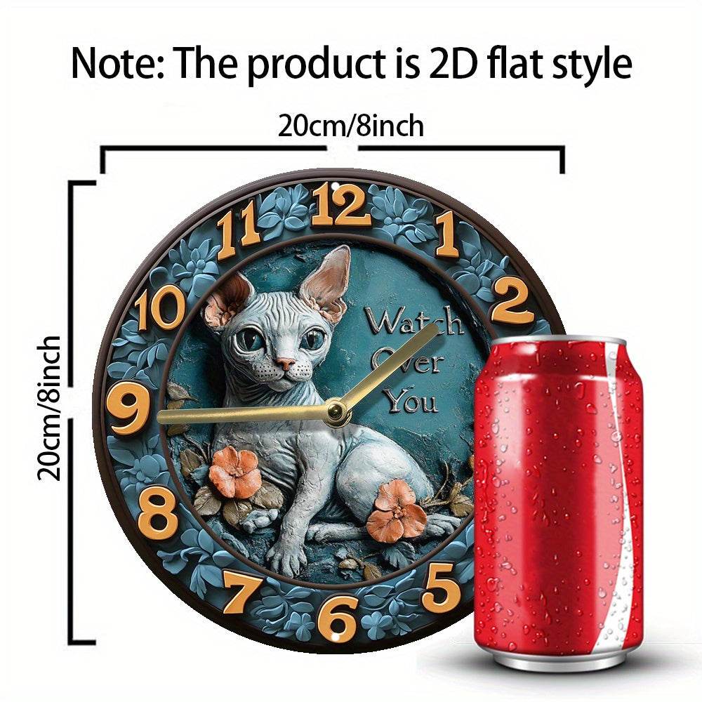 Sphynx Cat Silent Wall Clock Ideal Gift - Montero Milan
