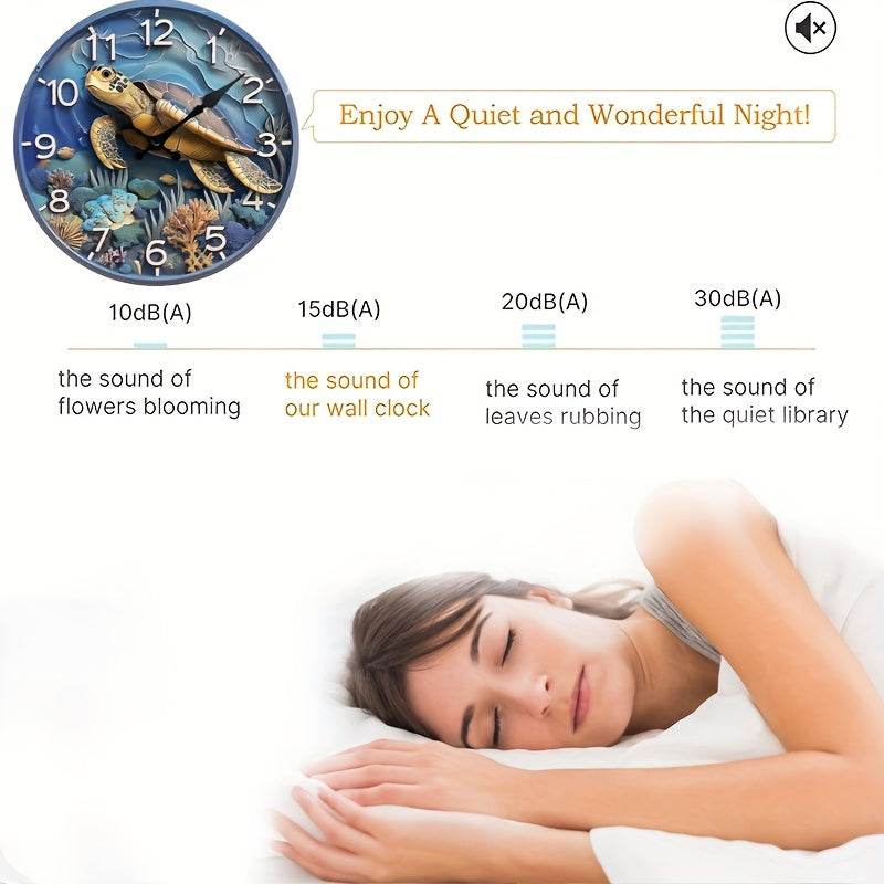 Ocean Turtle Silent Wall Clock - Montero Milan