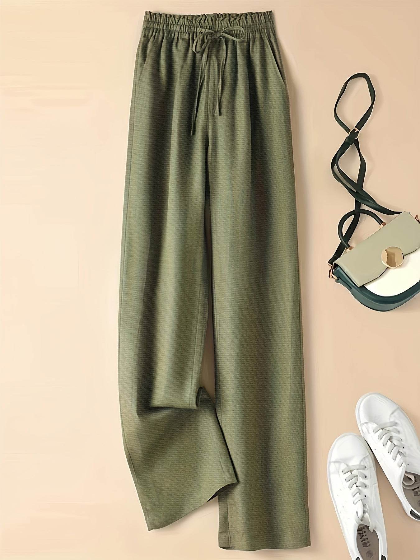 Retro High-Waist Wide-Leg Pants - Montero Milan