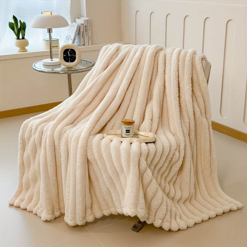 Luxe Faux Rabbit Fur Throw Blanket - Montero Milan
