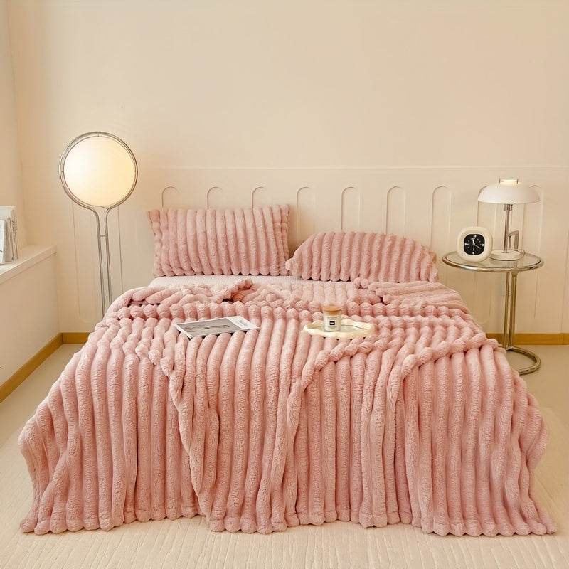 Luxe Faux Rabbit Fur Throw Blanket - Montero Milan