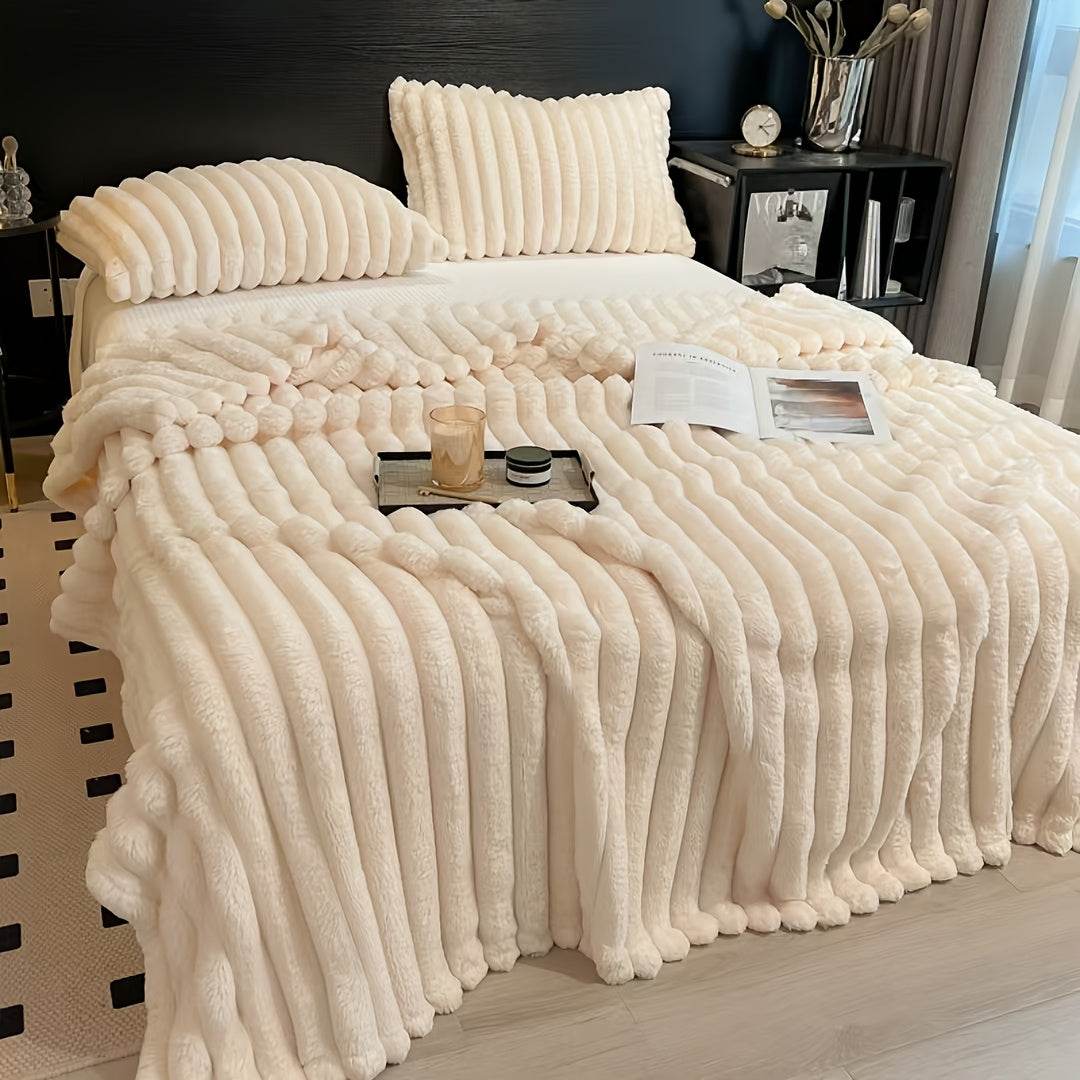 Luxe Faux Rabbit Fur Throw Blanket - Montero Milan