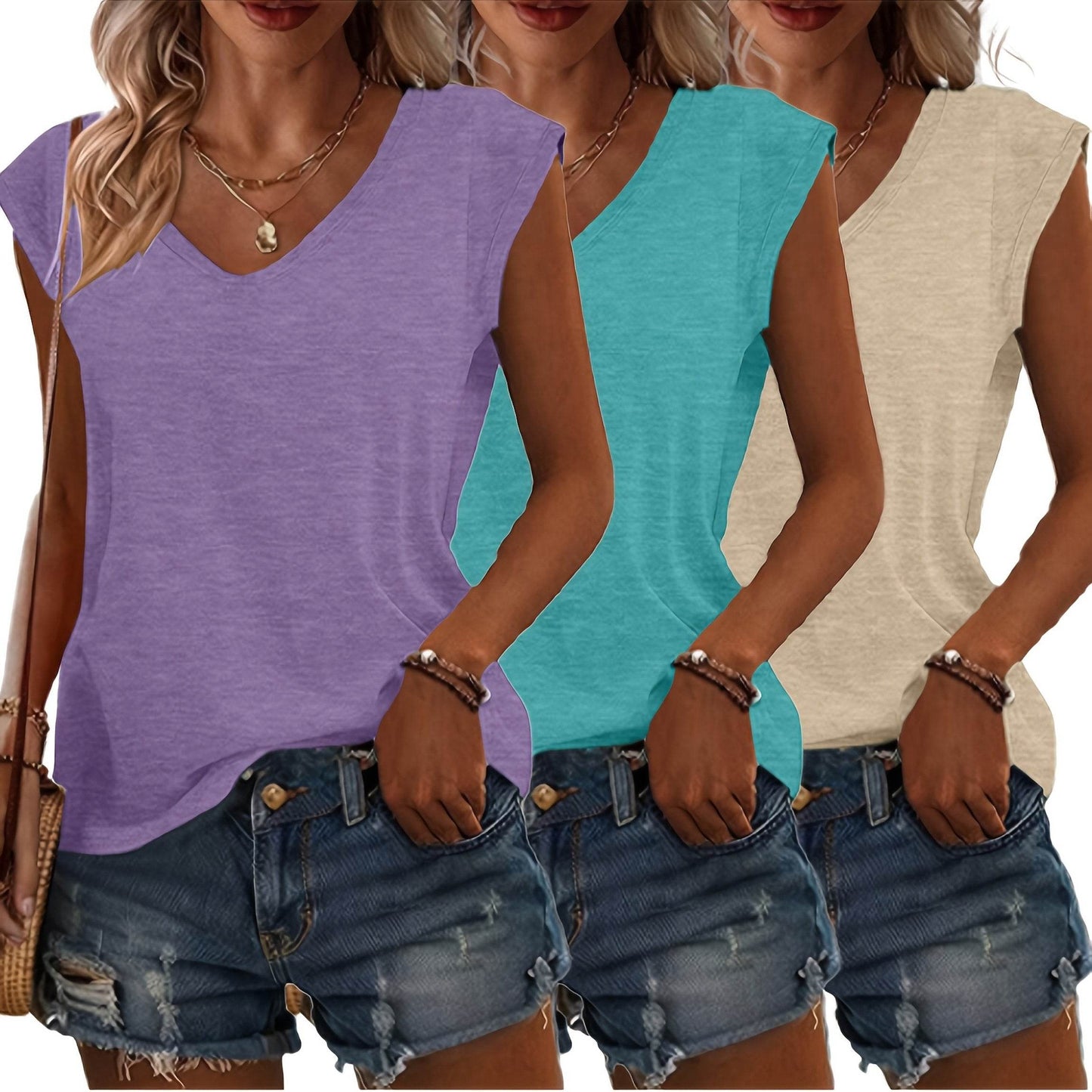 Classic V-Neck Tee (3-Pack Set) - Montero Milan