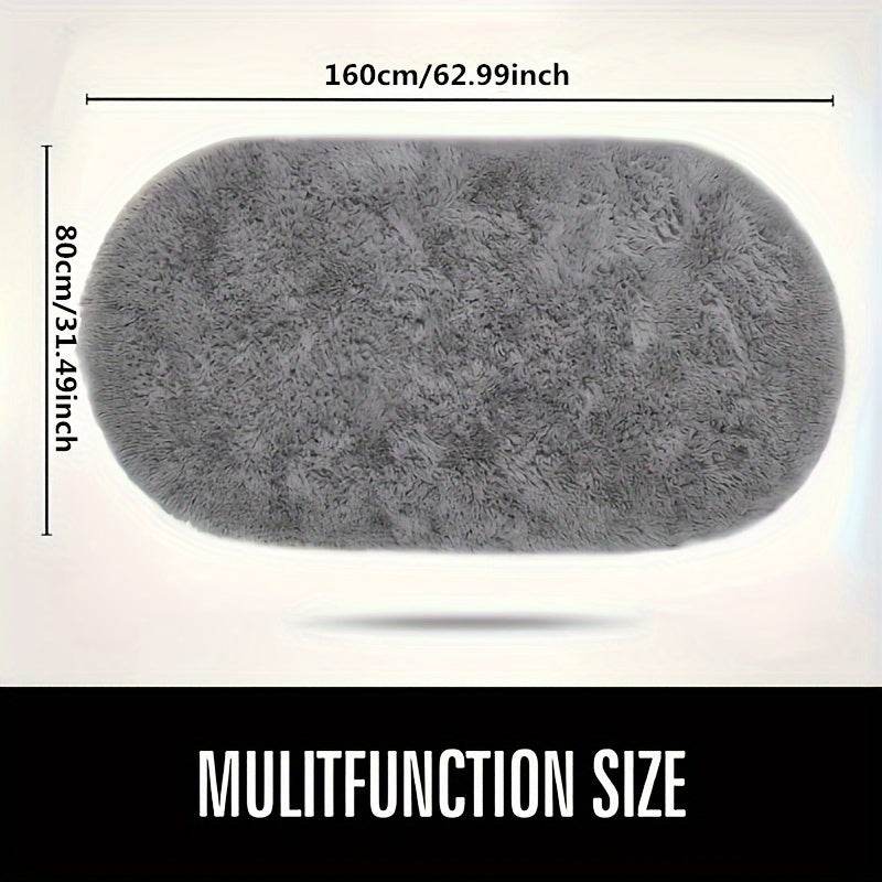 Plush Oval Faux Fur Rug - Montero Milan