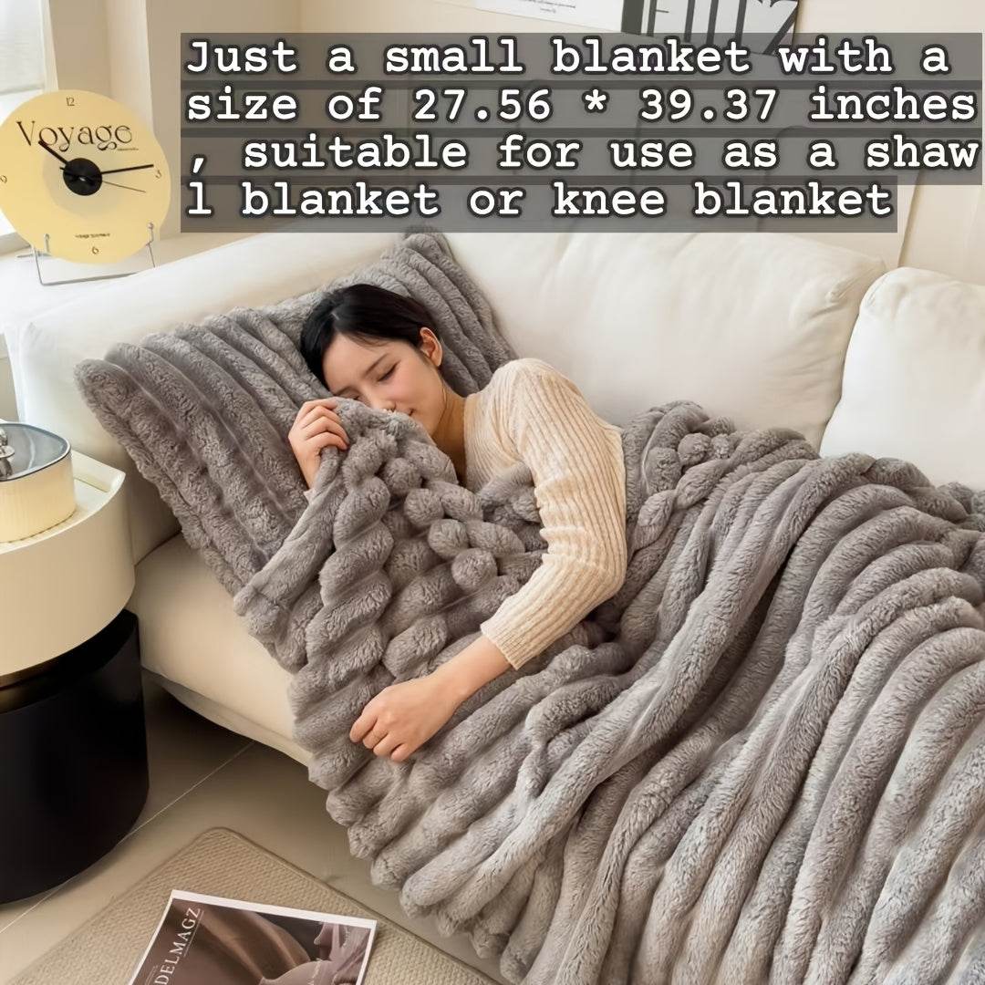 Luxe Faux Rabbit Fur Throw Blanket - Montero Milan