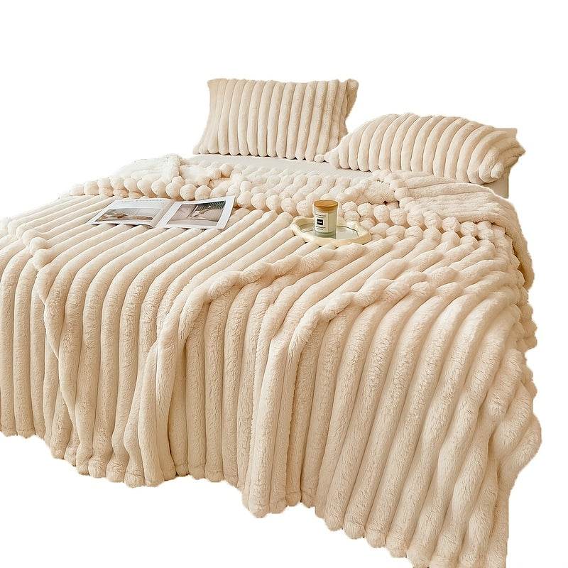 Luxe Faux Rabbit Fur Throw Blanket - Montero Milan