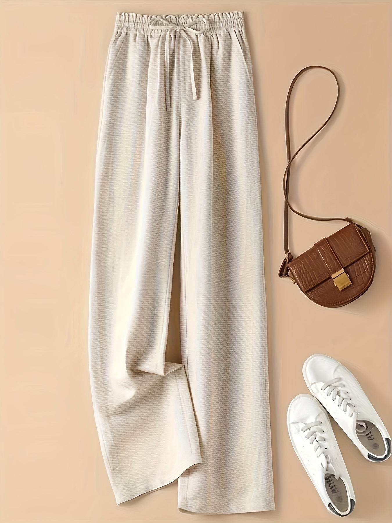 Retro High-Waist Wide-Leg Pants - Montero Milan