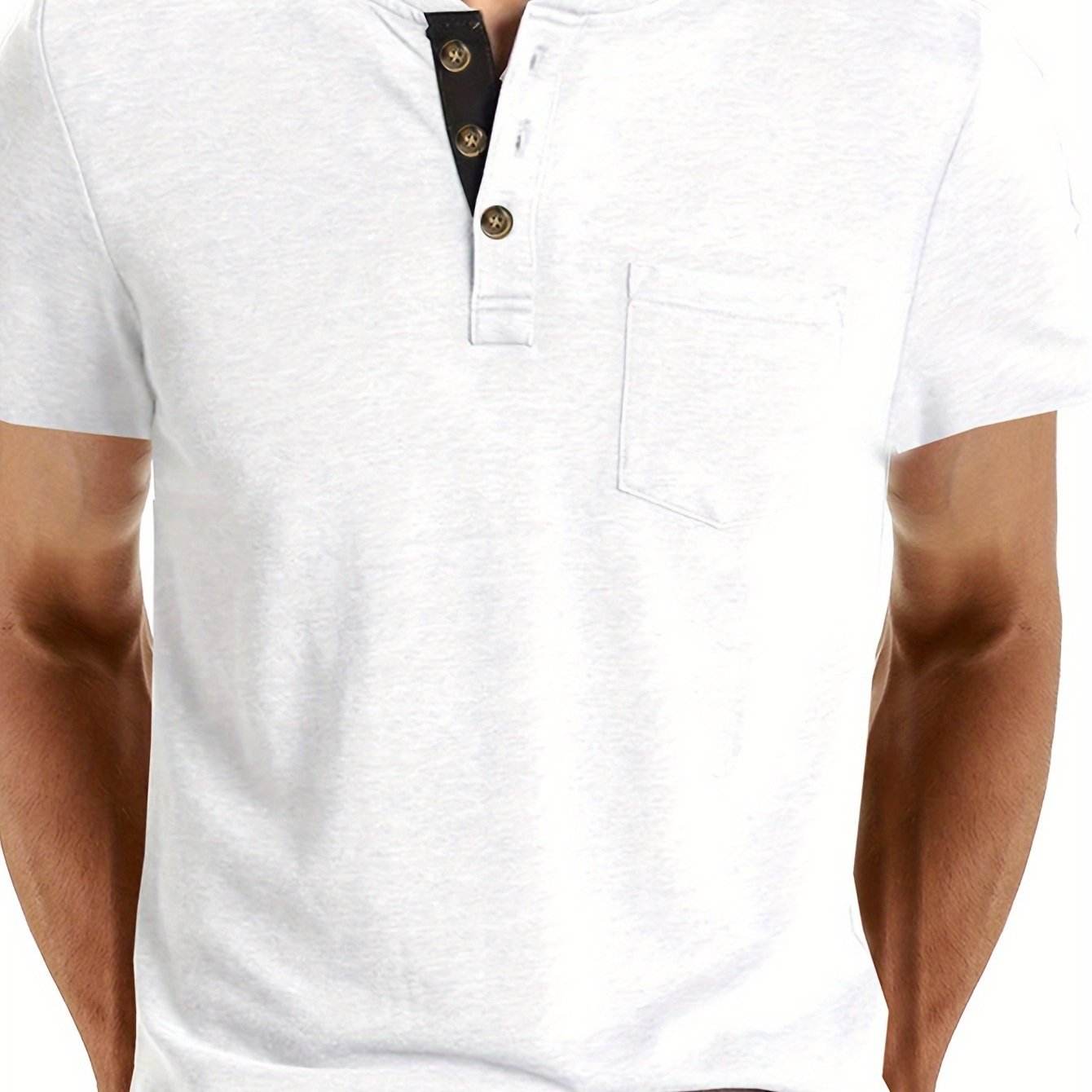 Men's Classic Cotton Blend Henley Tee - Montero Milan