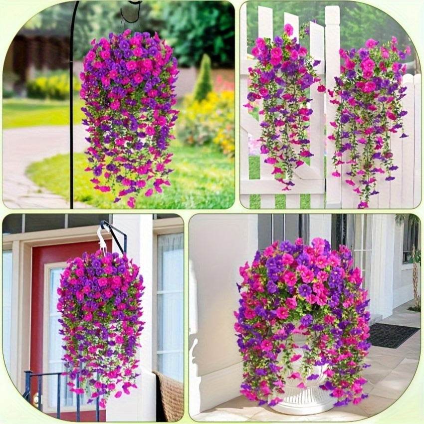 UV-Resistant Hanging Morning Glory Flowers (2-Pack) - Montero Milan