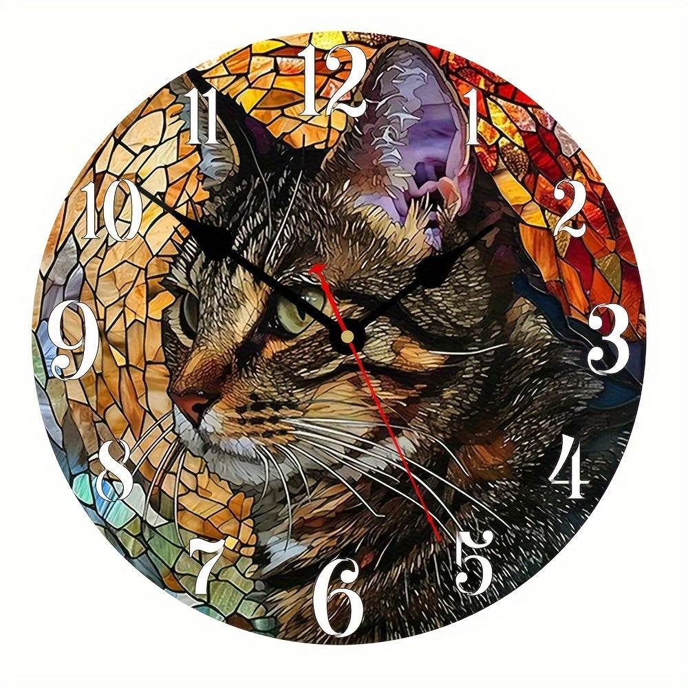 Cat Mosaic Wall Clock Perfect for Pet Lovers - Montero Milan