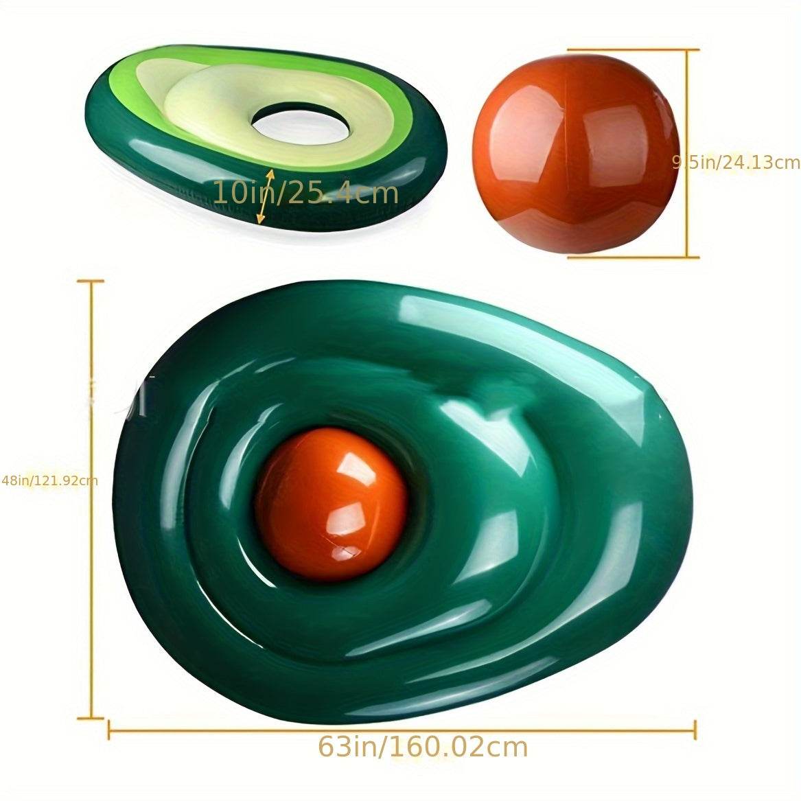Avocado Pool Float with Removable Pit - Montero Milan