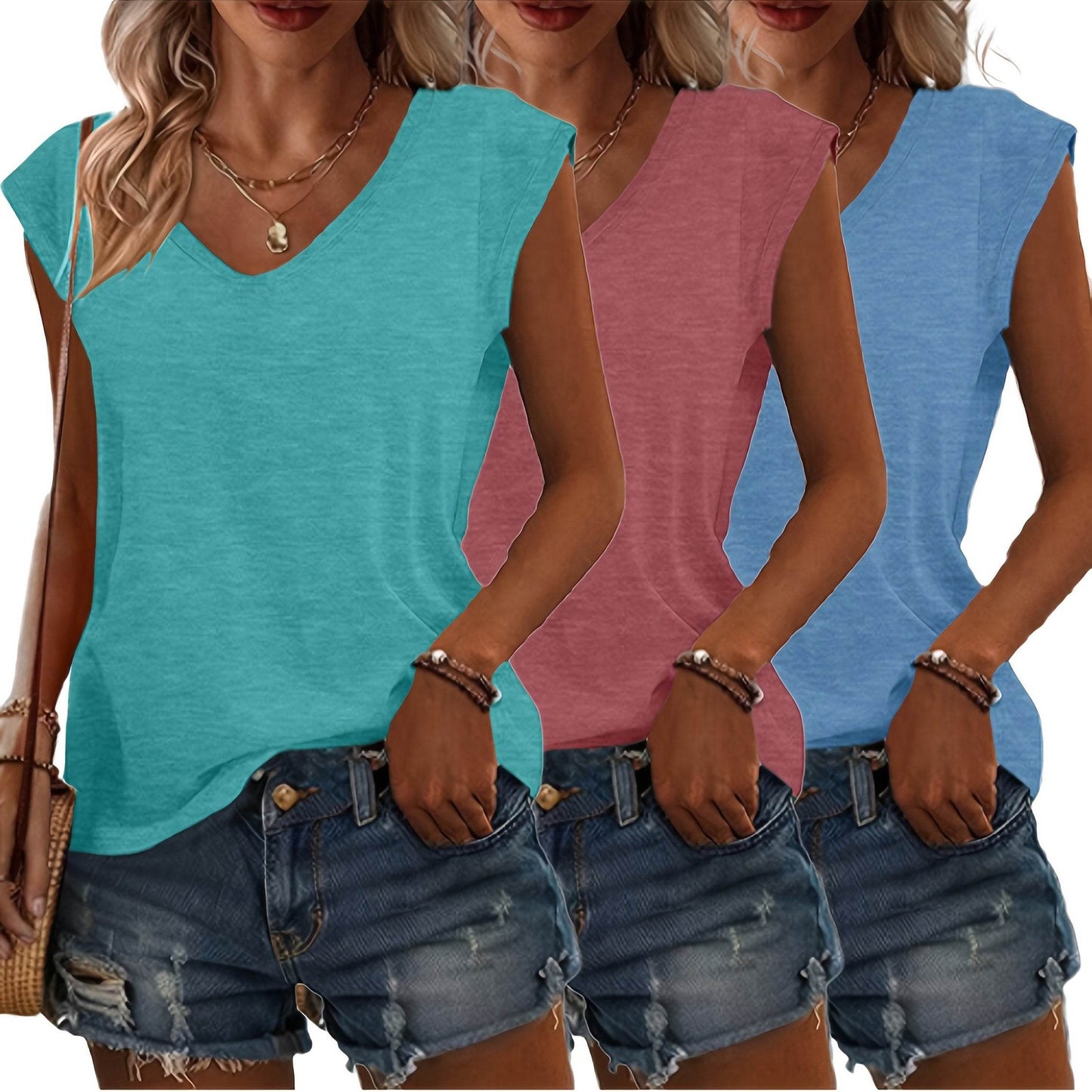 Classic V-Neck Tee (3-Pack Set) - Montero Milan