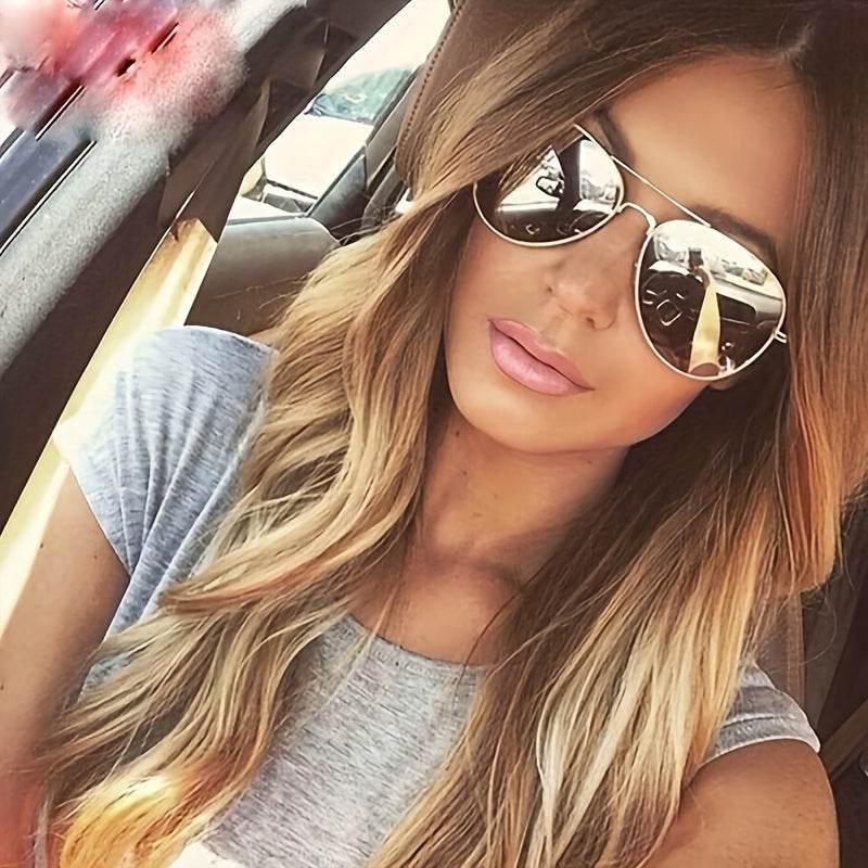 Unisex Retro Mirrored Aviator Sunglasses - Montero Milan