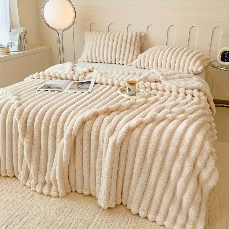 Luxe Faux Rabbit Fur Throw Blanket - Montero Milan