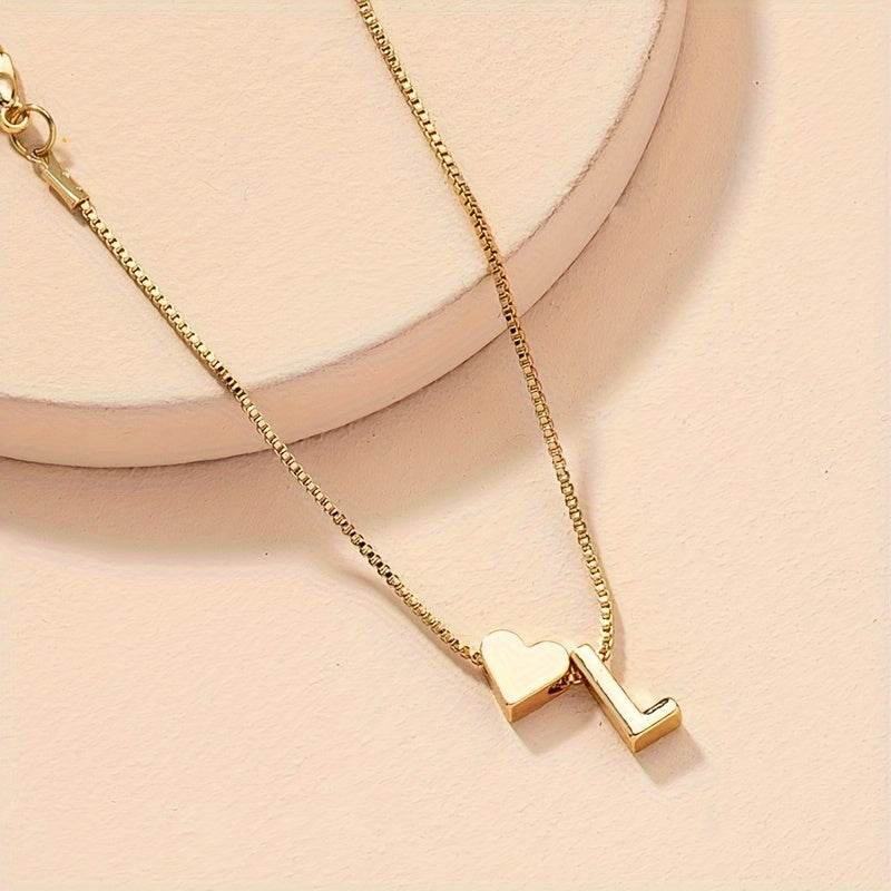 Gold Heart Initial Bracelet - Montero Milan