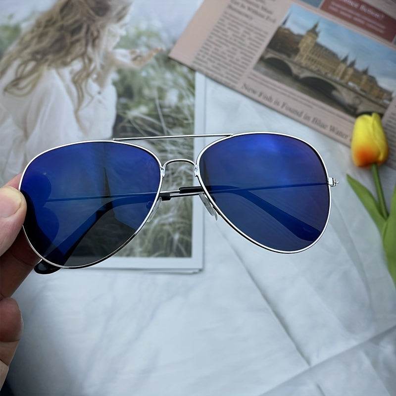 Unisex Retro Mirrored Aviator Sunglasses - Montero Milan