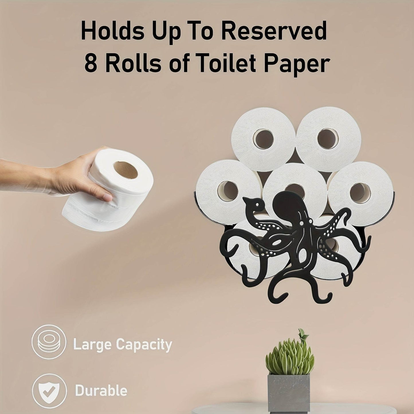 Whimsical Octopus Toilet Paper Holder Rack - Montero Milan