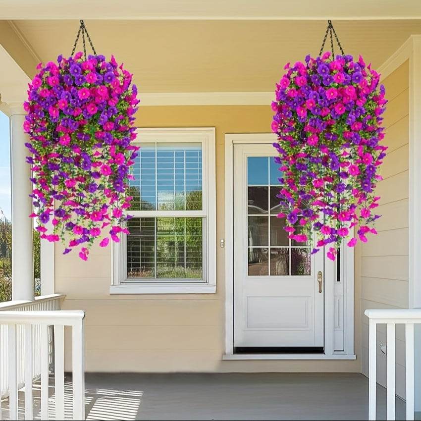 UV-Resistant Hanging Morning Glory Flowers (2-Pack) - Montero Milan