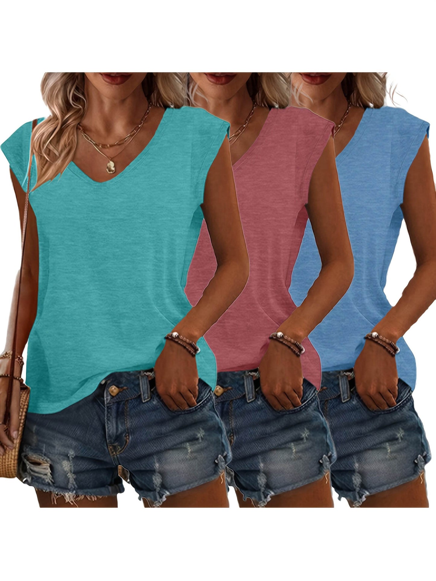 Classic V-Neck Tee (3-Pack Set) - Montero Milan