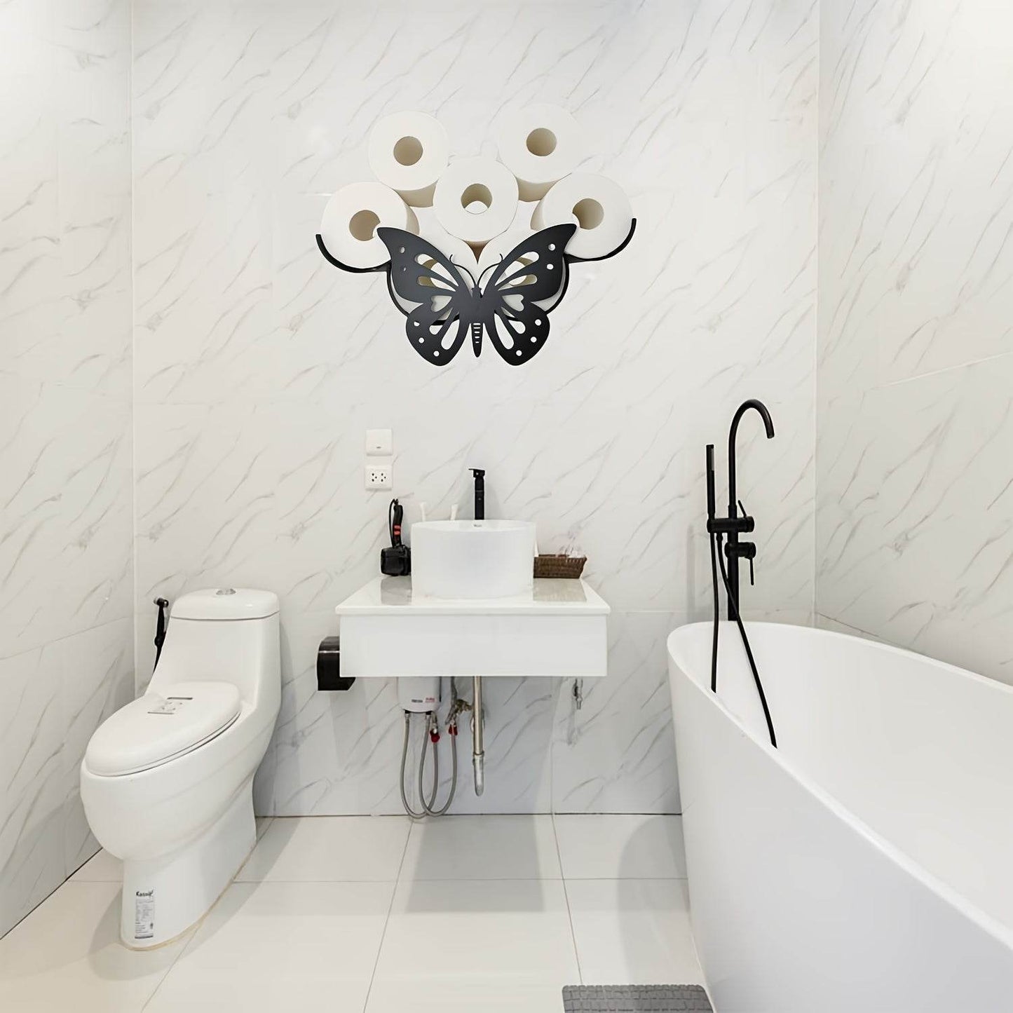 Butterfly Toilet Paper Holder Rack - Montero Milan