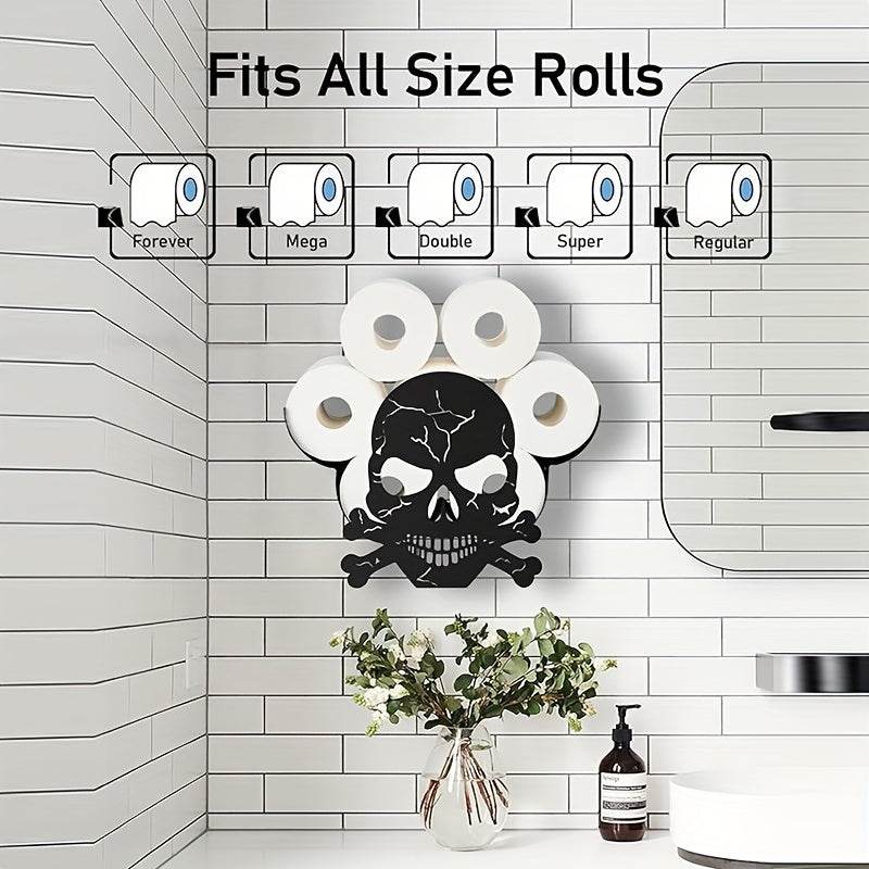 Skull Toilet Paper Holder Rack - Montero Milan