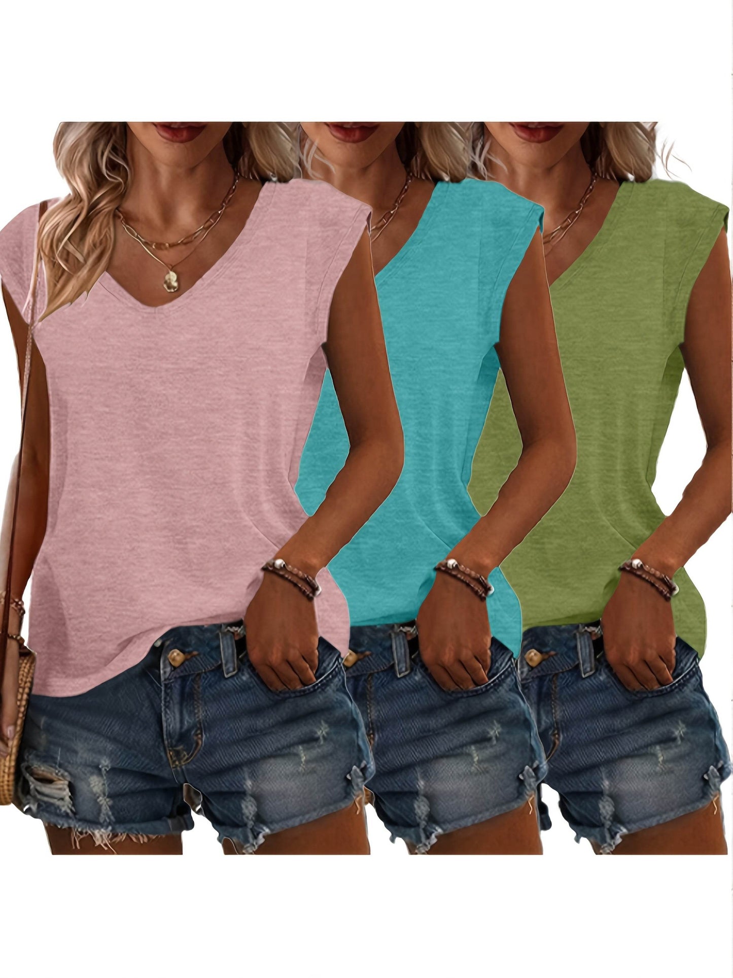 Classic V-Neck Tee (3-Pack Set) - Montero Milan