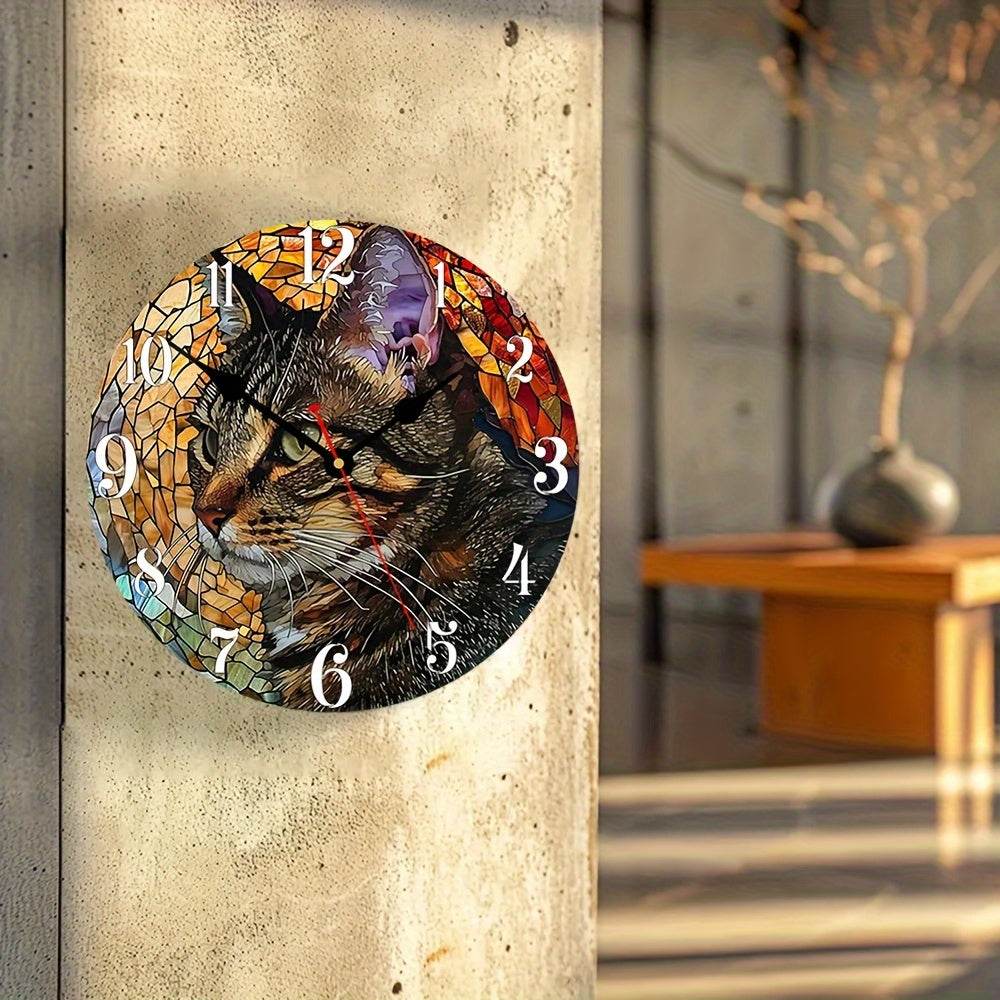 Cat Mosaic Wall Clock Perfect for Pet Lovers - Montero Milan