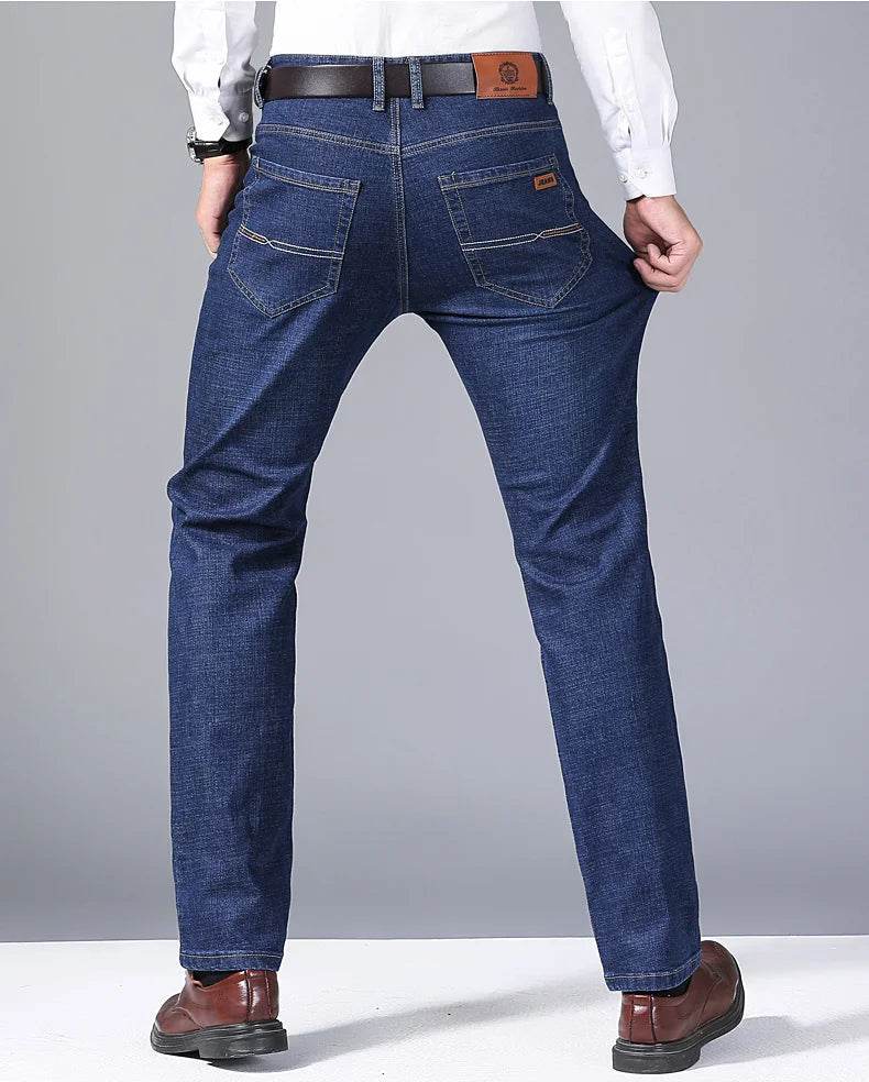 Classic Straight-Leg Stretch Jeans - Montero Milan