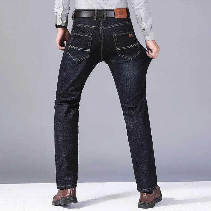 Classic Straight-Leg Stretch Jeans - Montero Milan