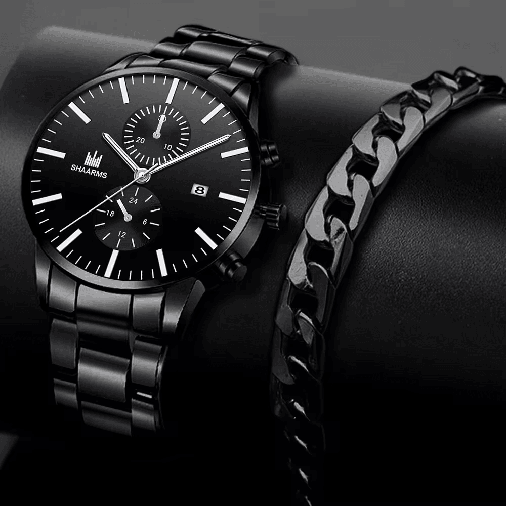 Timeless Stainless Steel Watch & Bracelet Set (Buy 2 Get 1 Free) - Montero Milan