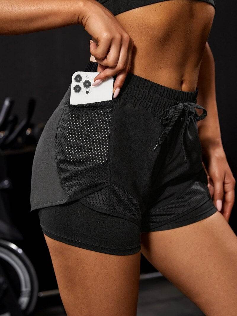 Dual-Layer Mesh Workout Shorts - Montero Milan