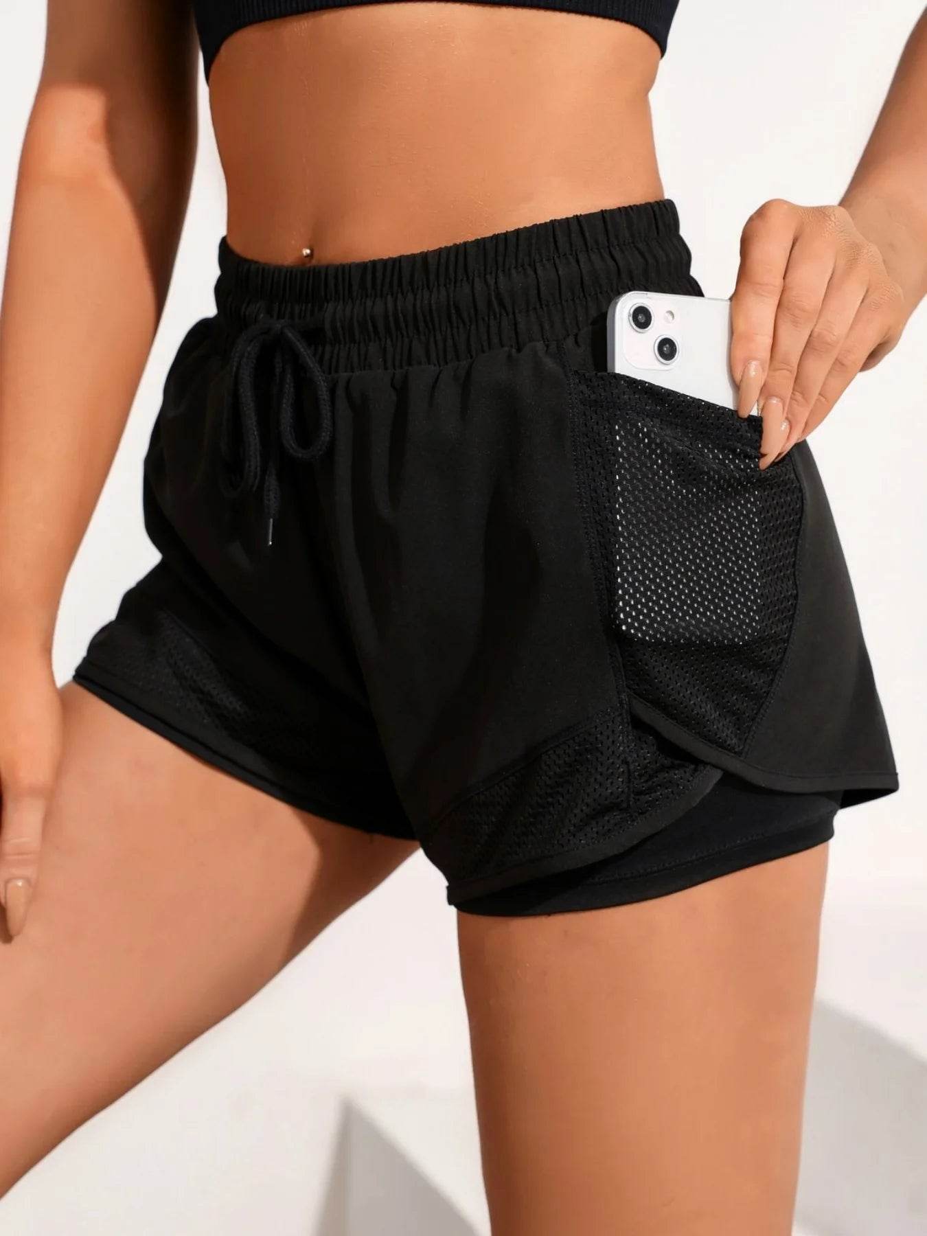 Dual-Layer Mesh Workout Shorts - Montero Milan