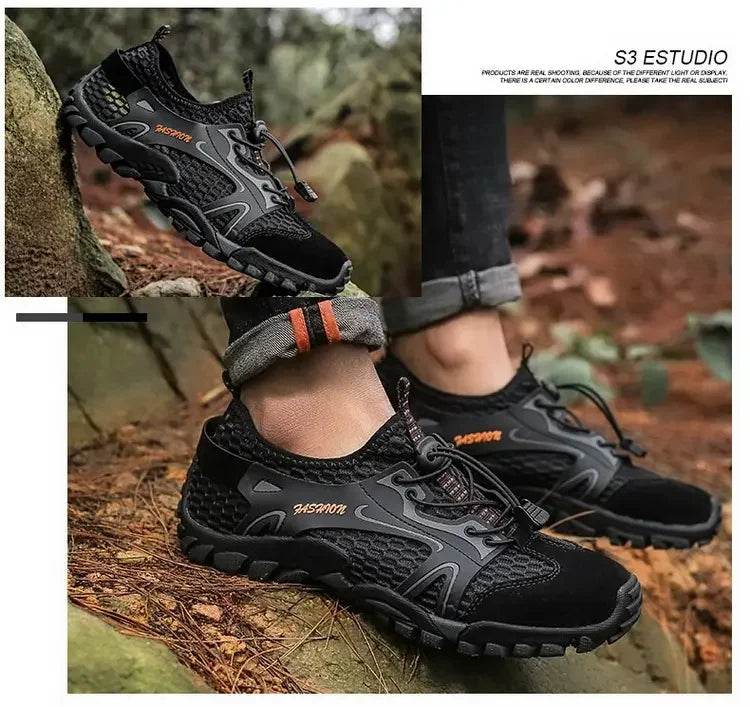 Trail-Grip Breathable Hiking Sneakers - Montero Milan
