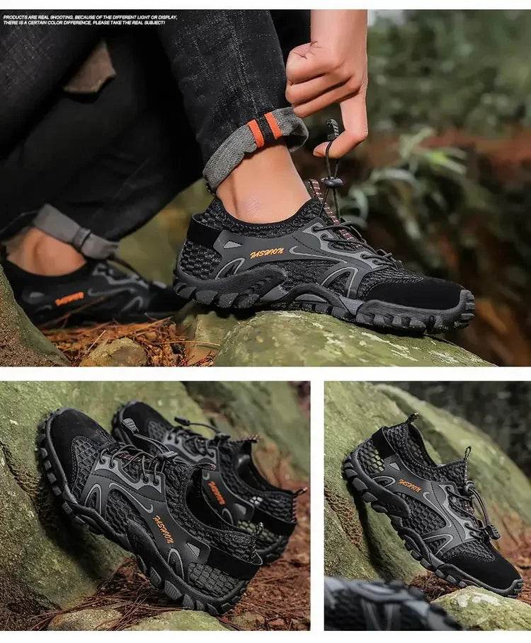 Trail-Grip Breathable Hiking Sneakers - Montero Milan
