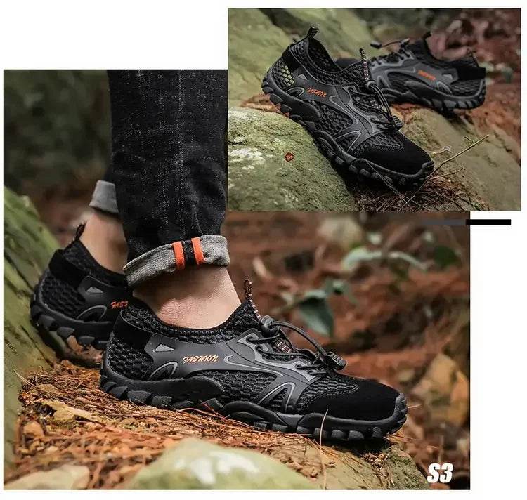 Trail-Grip Breathable Hiking Sneakers - Montero Milan