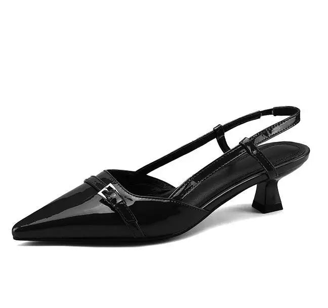 Black slingback heel