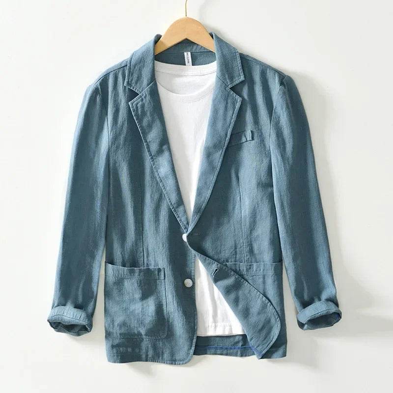 Breevoro™ Men’s Linen Safari Blazer - Montero Milan