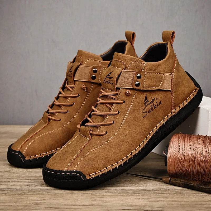 Handmade Split Leather Sneakers - Montero Milan