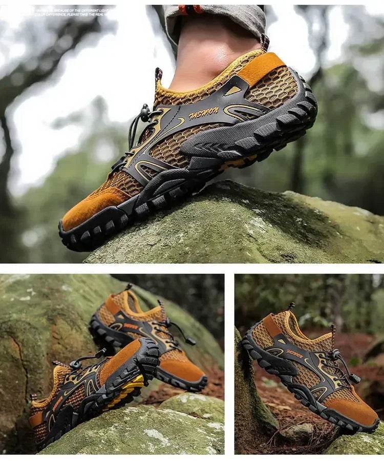 Trail-Grip Breathable Hiking Sneakers - Montero Milan