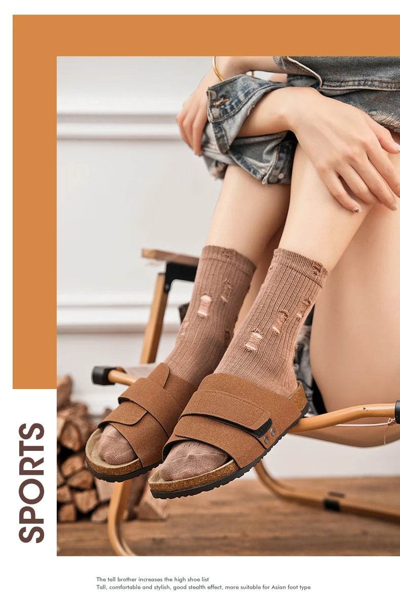 Suede Strap Slide Sandals - Montero Milan