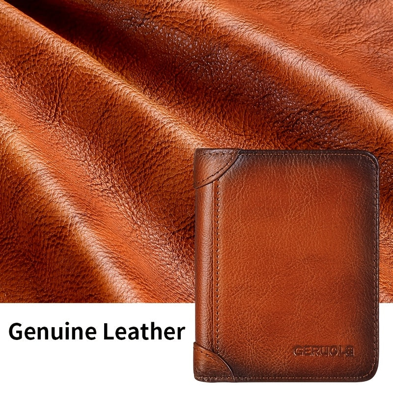 Close-up of genuine leather texture used in the vintage wallet